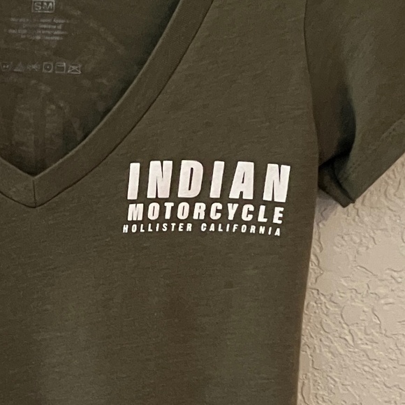 Indian Motorcycle T-Shirt, Green, Sz Small - Picture 3 of 5